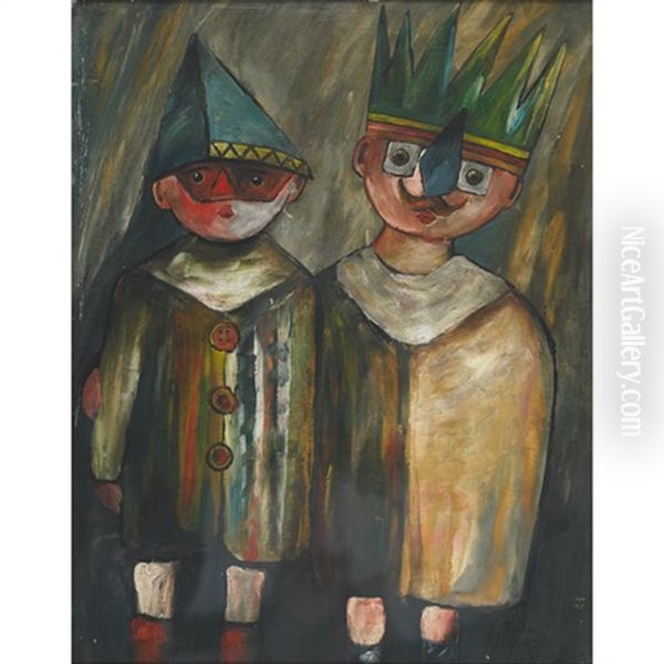 Young Friends Playing Dress-up - view 1