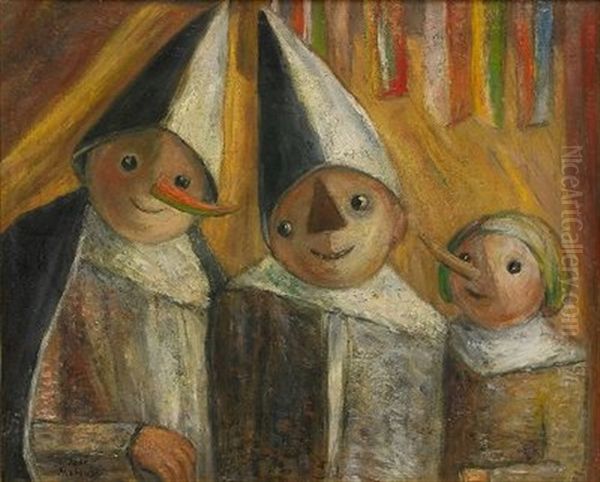 Trois Enfants Au Drapeau - view 1