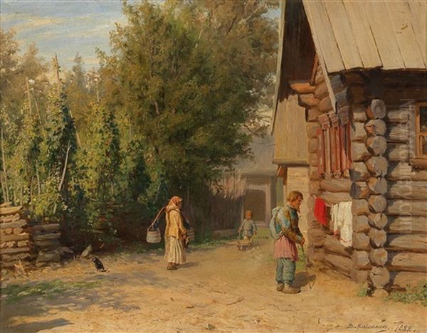 A Beggar In Front Of A Farmer"s House - view 1