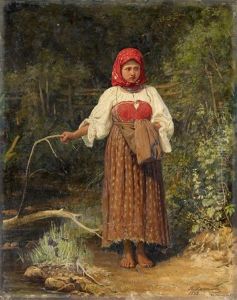 Bauernmadchen by Vasili Maksimovich Maksimov