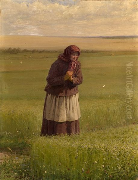Old Woman In The Field (version Of By The Allotment) - view 1
