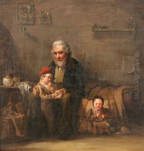 The Reading Lesson by Vasili Maksimovich Maksimov