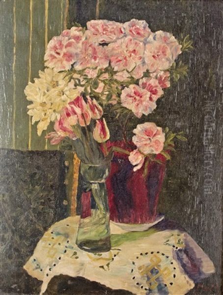 Flower Still Life With Glass Vase - view 1
