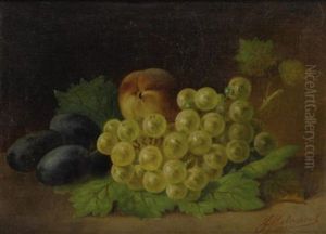 Still Life With Peaches, Currents, Strawberries And Rose (+ Another; Pair)