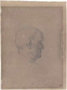 Testa Di Vecchio Di Profilo (da Fra Bartolomeo), Studio Di Panneggi Con Figura E Ritratto Di Gentiluomo Con Barba by Adeodato Malatesta or Malatesti