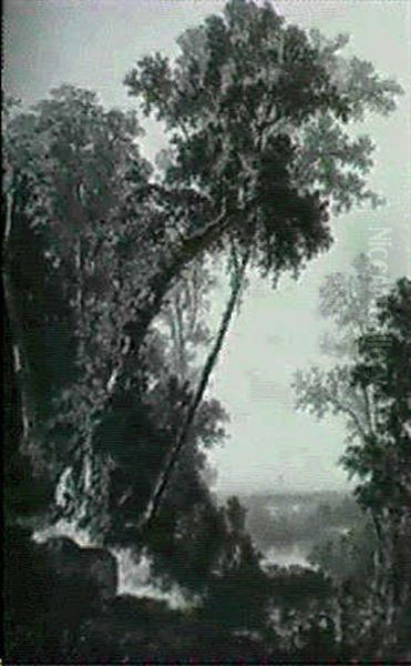 Figures In A Wooded Landscape - view 1
