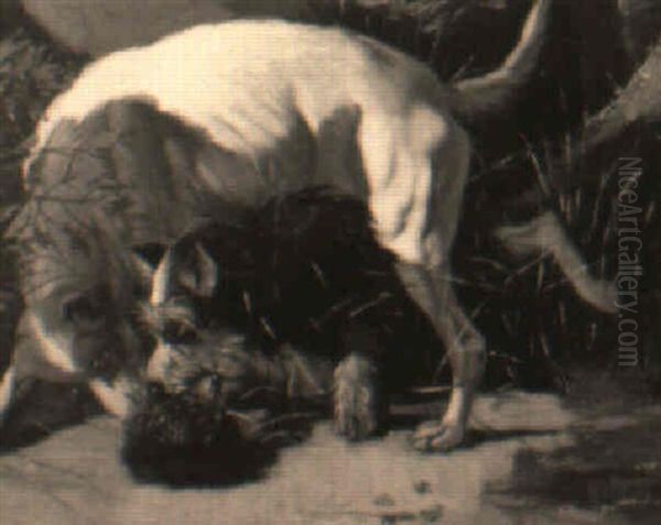 Two Hounds And A Porcupine - view 1