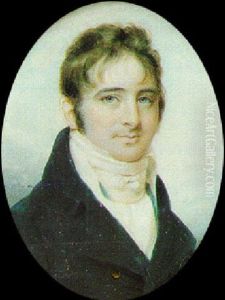 David Moses Wearing Blue Coat, White Waistcoat, Blue Vest And Tied White Stock