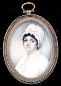 Mrs. James Sinkler (nee Margaret Cantey), Wearing White Dress With Frilled Collar And Matching Bonnet