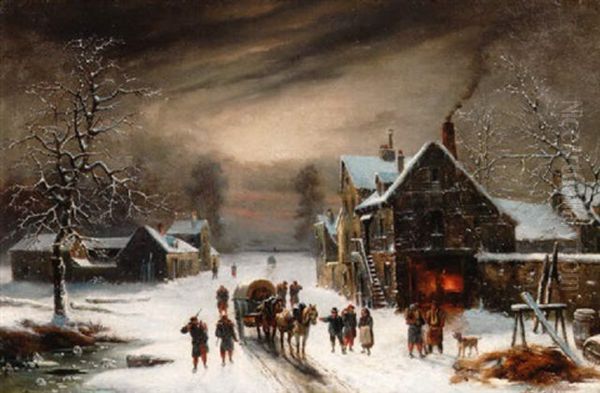 Le Convoi Militaire Sous La Neige - view 1