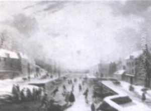 Skating Scene by Louis-Claude Malbranche