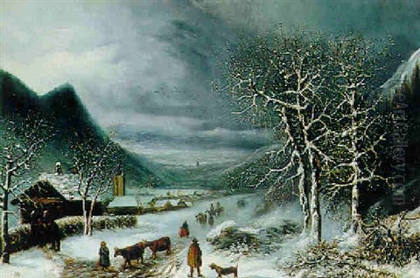 Paysage Anime Sous La Neige - view 1