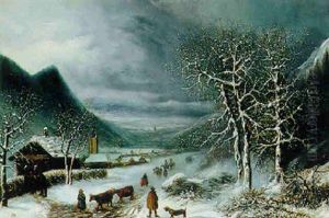 Paysage Anime Sous La Neige