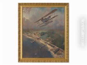 Biplane Of The German Empire Air Force by Karl Malchin