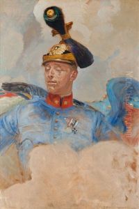Portrait Of Galician-regiment Ulhan by Jacek Malczewski