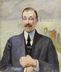 Portret Mezczyzny W Szarym Garniturze