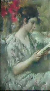 Lesende Junge Frau by Federico Maldarelli