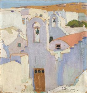 Cycladic Landscape by Konstantinos Maleas