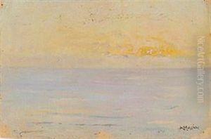 Coucher De Soleil Sur La Mer by Konstantinos Maleas