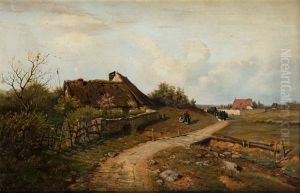 Landscape With Procession by Wladislaw Malecki