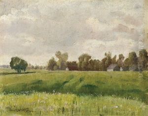 Landscape With The Village In The Distance by Wladislaw Malecki