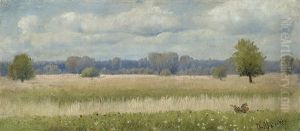 Summer Landscape With Corn Field Summer Landscape With Corn Field