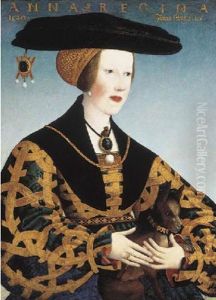 Portrait Of Queen Anne Of Hungary Seated, In A Blue Dress