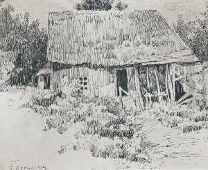 Wiejska Chata by Stanislaw Wojciech Bergman