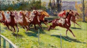 Scene De Course by Louis Ferdinand Malespina