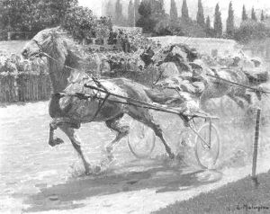 Course De Trot: Toque Jaune Vers La Victoire by Louis Ferdinand Malespina