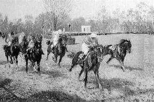 L'arrivee Sur Le Champ De Course D'auteuil by Louis Ferdinand Malespina