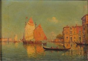 Vue D'un Canal A Venise Vue D'un Canal A Venise