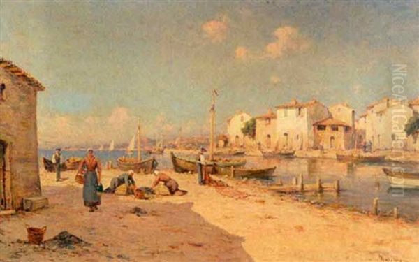 Port Scene Of Martigues, France - view 1