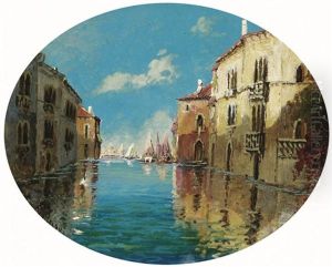 Partie In Venedig (+ Another, Similar; 2 Works) by Charles Malfroy