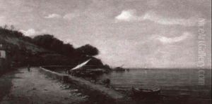 Vue D'un Port Mediterraneen by Charles Malfroy