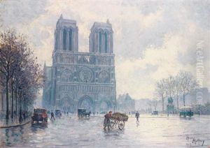 Vue De Notre Dame De Paris by Henri Malfroy-Savigny