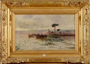 Vue De La Lagune A Venise by Henri Malfroy-Savigny
