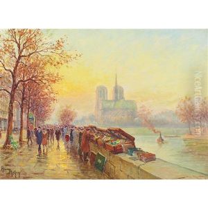 View Of Notre Dame, Paris by Henri Malfroy-Savigny