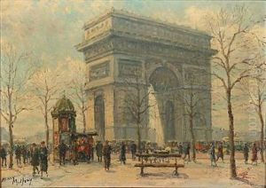 At The Arch Of Triumph In Paris