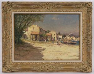 Fisherman On The Shore by Henri Malfroy-Savigny