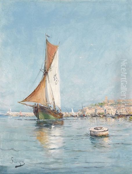 Sudfranzosische Hafenpartie Mit Segelboot - view 1