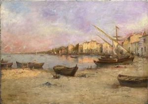 Martigues. Ansicht Des Hafens Im Abendlicht