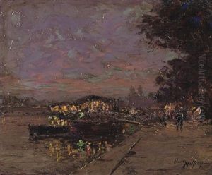 Along The Seine, Paris by Henri Malfroy-Savigny