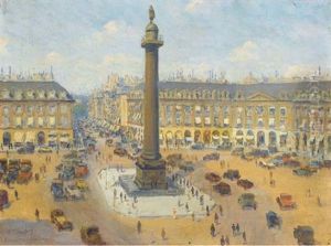 Vue De La Place Vendome, Paris by Henri Malfroy-Savigny