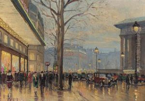 Boulevard De La Madeleine, Paris by Henri Malfroy-Savigny