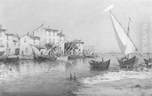 Port De Peche by Henri Malfroy-Savigny