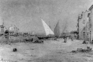 Sur L'etang De Berre by Henri Malfroy-Savigny
