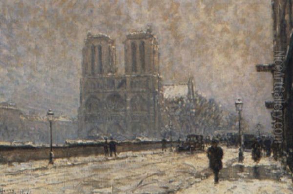 Notre-dame Under Snow, Paris - view 1