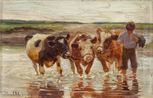 Durch Die Furt. by Max Bergmann