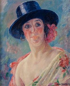 Chanteuse D'opera Au Chapeau Noir (portrait D'yvonne Gall ?) Chanteuse D'opera Au Chapeau Noir (portrait D'yvonne Gall ?)